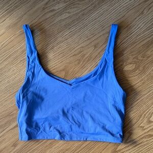 Bandier V-Neck Women’s active wear Athleisure crop top BAJA BLUE